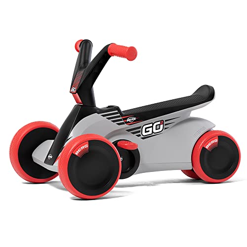 Berg GO² 2in1 Rutschauto, Rutscher und Laufrad, Kinderrutscher, Kinderauto mit Ausklappbare Pedale, Pedal-Gokart, Kinderspielzeug geeignet für Kinder im Alter von 10-30 Monaten, Rot von Berg