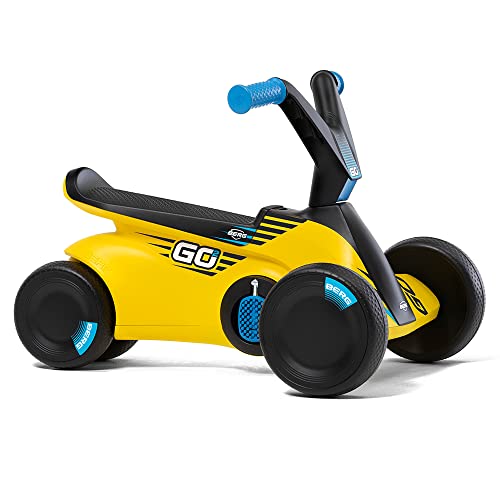 Berg GO² 2in1 Rutschauto, Rutscher & Laufrad, Kinderrutscher, Kinderauto mit Ausklappbare Pedale, Kinderspielzeug für Kinder von 10 Monaten (SparX Gelb) von Berg