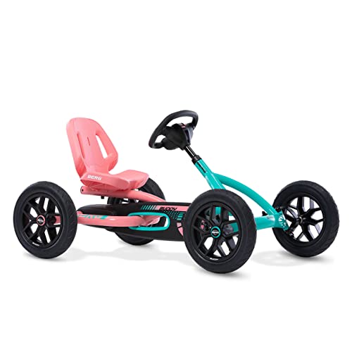 BERG Buddy Lua Pedal GoKart | Kinderfahrzeug, Tretfahrzeug mit hohem Sicherheitstandard, Luftreifen und Freilauf, Kinderspielzeug geeignet für Kinder im Alter von 3-8 Jahren, Pink von Berg