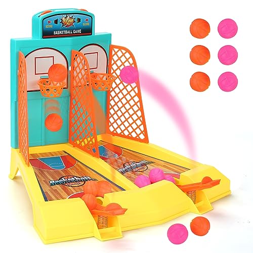 Beria Desktop Basketballspiel Spielzeug für Kinder Mini Finger Tabletop Basketball Spiele Indoor Outdoor Sport Spielzeug Geschenk für 3 4 5 6 7 8 Jahre Junge Geburtstag Kinderspielzeug von Beria