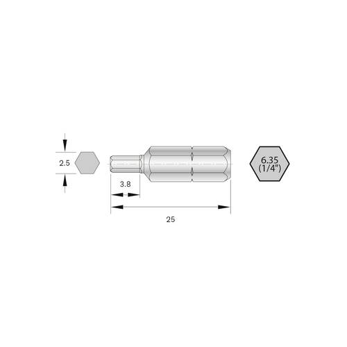 Bernstein Tools for Electronics 6-HX25-25 Bit-Set HRC-Stahl hochlegiert C 6.3 6St. von Bernstein Tools for Electronics