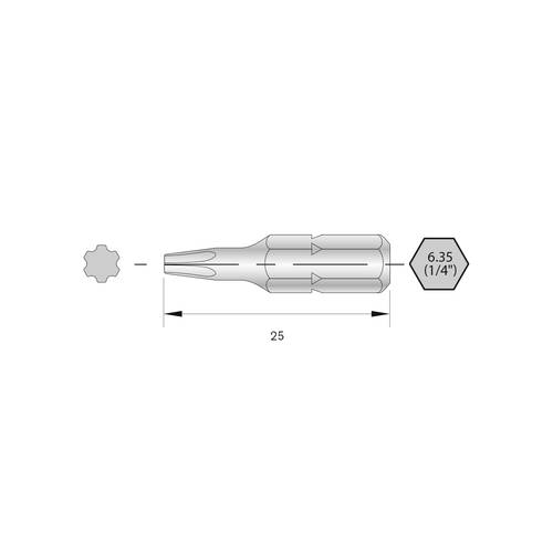 Bernstein Tools for Electronics 6-IP20-25 Torx-Bit HRC-Stahl hochlegiert C 6.3 6St. von Bernstein Tools for Electronics