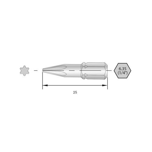 Bernstein Tools for Electronics 6-TX06-25 Torx-Bit HRC-Stahl hochlegiert C 6.3 6St. von Bernstein Tools for Electronics