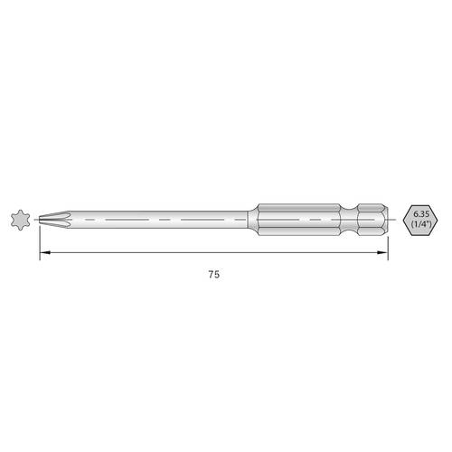 Bernstein Tools for Electronics 6-TX08-75 Torx-Bit HRC-Stahl hochlegiert E 6.3 6St. von Bernstein Tools for Electronics