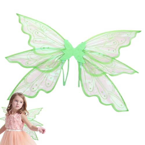 Berriphonia Funkelnde Feenflügel | Roleplay Butterfly Kostüm - Feenflügel für Erwachsene, Schmetterlingsflügel Mädchen Frauen, Halloween Kostüm Dress Up von Berriphonia