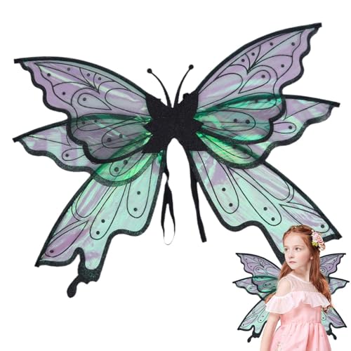 Berriphonia Glitzerfee Flügel Erwachsener | Realistischer Schmetterlingsflügel, Feenflügel für Erwachsene, Schmetterlingsflügel Mädchen Frauen, Halloween Kostüm Dress Up von Berriphonia