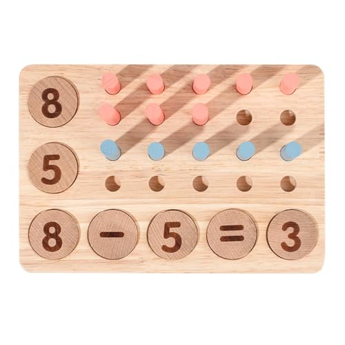 Berriphonia Holzzählzahlen Peg Board - Holzbildungskindspielspielzeug - kreatives Vorschulmathematiklernen für Zuhause, Schule, Kindergarten von Berriphonia