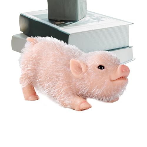 Berriphonia Silicon Pigs Doll Toy | Realistische Niedliche Schweinepuppe Full Silicon -Ferkel Spielzeug | Weich Wiedergeborene Tier Figuren Miniaturzimmerdekor Für Wohnzimmer von Berriphonia