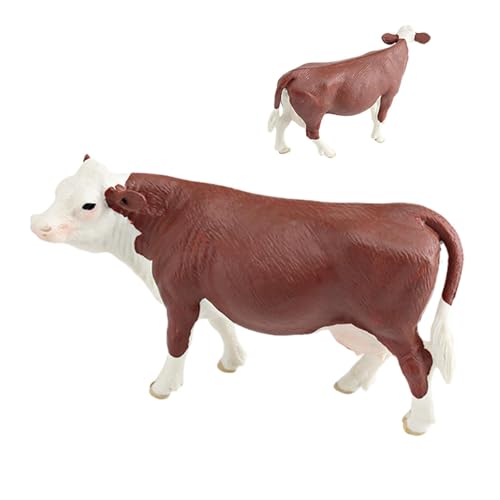 Berriphonia Viehfigurtiermodell | Farm Animal Toy Garten Miniaturen Rinderfiguren | Kuhfigur Gartenminiaturen, Viehfiguren Sammlung Tiermodell, Kuchendekoration Gefälligkeiten von Berriphonia