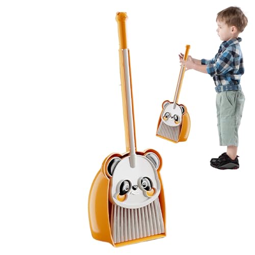 Kinderbesen und Staubpaner | Netter Panda Kleinkindbesen und Dustpan Combo | Housekeeping -, kleine Reinigungsset -Kombination vor, um für die Heimküche zu Spielen von Berriphonia