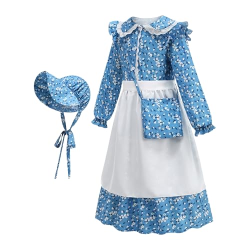 für Mädchen, aus Baumwolle, Partykleid | Vintage- mit Rüschenärmeln, bequeme Passform für Familientreffen, Schulfunktionen oder Feiern für Mädchen, aus Baumwolle, Partykleid | Vintage- mit Rüschenärmeln, bequeme Passform für Familientreffen, Schulfunktionen oder Feiern von Berriphonia