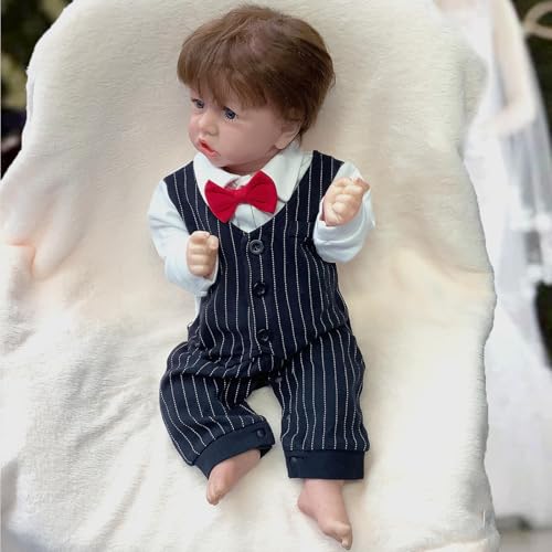 BesBet Reborn MäDchen Puppe, 22 Zoll SüSs Reborn Baby MäDchen Süß, Geschenkspielzeug FüR Kinder,F-Boy von BesBet