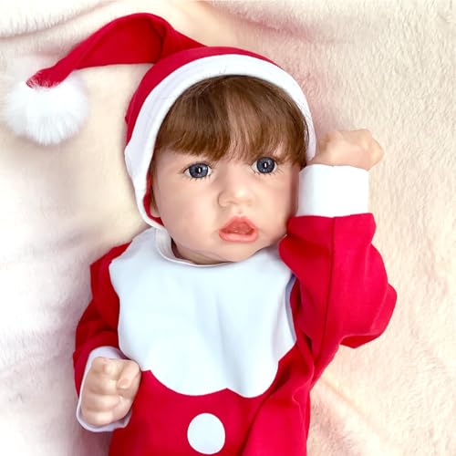 Real Babypuppe, 22Zoll 55Cm Süß Niedlich Silikonpuppe Baby, Beste Geschenksets FüR Kleinkinder Ab 3 Jahren,D-Girl von BesBet