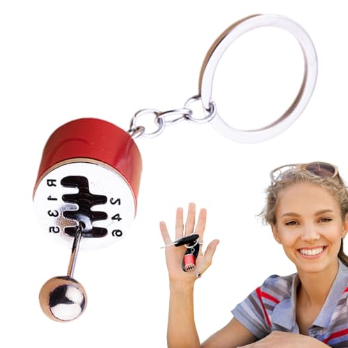 Besreey Auto Shifter Gear Keychains, Getriebeschaltschlüsselkasten, Schaltgetriebe Schaltgetriebe Fidget Toy, 6 Geschwindigkeitshandbuch Getriebegetriebe Schaltschlüssel Ringschlüsselkette, von Besreey