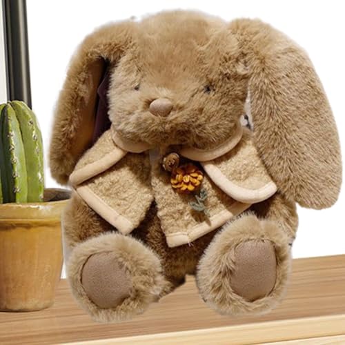 Besreey Bunny Plüsch, gefülltes Hasenplüschspielzeug,Plüsch niedliche Langohr Kaninchen Kissen Plüsch - Umarme weiche Hasenpuppe mit Umhang für Schlafzimmer, Wohnzimmer, Sofa, Couch von Besreey