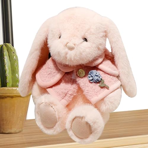 Besreey Bunny Stoffed Toy, Plüsch Bunny Toy | Plüsch niedliche Langohr Kaninchen Kissen Plüsch,Umarme weiche Hasenpuppe mit Umhang für Schlafzimmer, Wohnzimmer, Sofa, Couch von Besreey