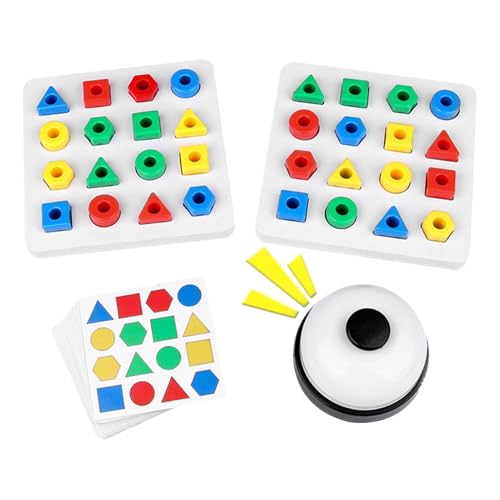 Besreey Form Peg Puzzle, Formpassungsspiel - 2 Spielerspiele Formpuzzle,Geometrisches Farbpassungsbrett Bildung farbenfrohes Design für Mädchen 1-3 von Besreey