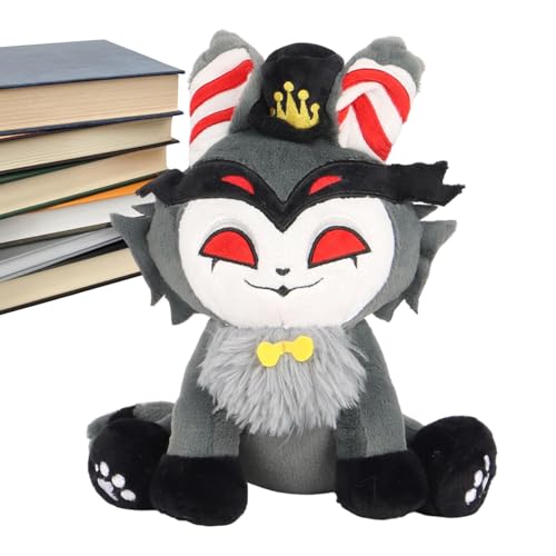 Besreey HazbinHotel Plüsch Puppe, Hell Inn Anime Plüschpuppe, Husk Plush Puppe, 30cm, Husk-Meow Plush, Soft Anime Stuffed Figure Doll for Kids Adults, Christmas Choice for Boys Girls von Besreey