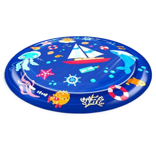 Besreey Hundespielmatte Mit Wassereffekt | Haustier Trinkbrunnen Spielmatte | rutschfeste Hunde Kinder Sprinklerunterlage Für Drinnen Draußen Spielplatz Besreey Hundespielmatte Mit Wassereffekt | Haustier Trinkbrunnen Spielmatte | rutschfeste Hunde Kinder Sprinklerunterlage Für Drinnen Draußen Spielplatz von Besreey