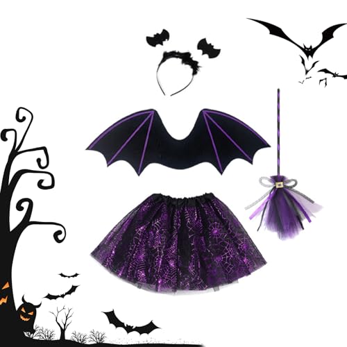 Besreey Kostüm Kinder | Halloweenkleidung,Flügel Stirnband Tüllrock Kinderkostüm Mädchen Mottoparty Maskerade Für Verkleidungsfeste Halloweenfeste Besreey Kostüm Kinder | Halloweenkleidung,Flügel Stirnband Tüllrock Kinderkostüm Mädchen Mottoparty Maskerade Für Verkleidungsfeste Halloweenfeste von Besreey