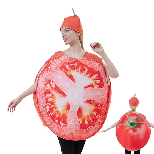 Besreey Lebkostüm | Tomaten Party Obst Gemüse Outfit - Lustiges Kostüm für Damen Herren Paare Karneval Ostern Halloween Deko Besreey Lebkostüm | Tomaten Party Obst Gemüse Outfit - Lustiges Kostüm für Damen Herren Paare Karneval Ostern Halloween Deko von Besreey