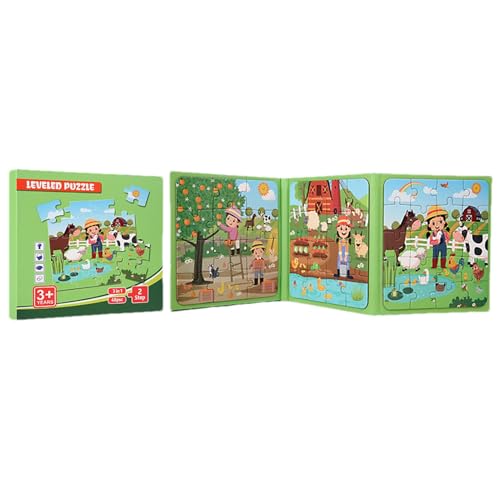 Besreey Magnetisches Reiserätsel, Magnetisches Rätselbuch,Das Unterwasserwelt-Puzzle | Magnetisches Puzzle-Buch für Kleinkinder, Reise-Aktivitätsspielzeug für Kinder, Spiele für 3-4-5-jährige Kinder von Besreey