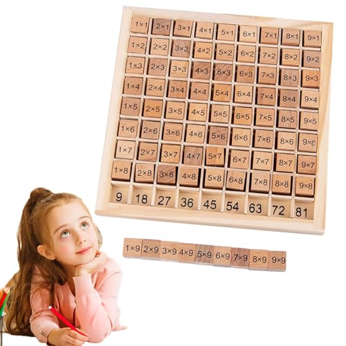 Besreey Mathe-Lerntafel - -Multiplikations-Brettspiel - Interaktives Eltern-Kind-Zeittafelspiel für Kleinkinder von Besreey