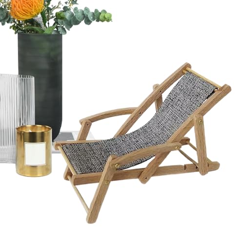 Besreey Mini Strandstuhl | Miniatur Stuhl Modell Holz - Kleines Lounger Modell für Bücherregal und Schreibtisch, Dekoratives Puppenhausmöbel Besreey Mini Strandstuhl | Miniatur Stuhl Modell Holz - Kleines Lounger Modell für Bücherregal und Schreibtisch, Dekoratives Puppenhausmöbel von Besreey
