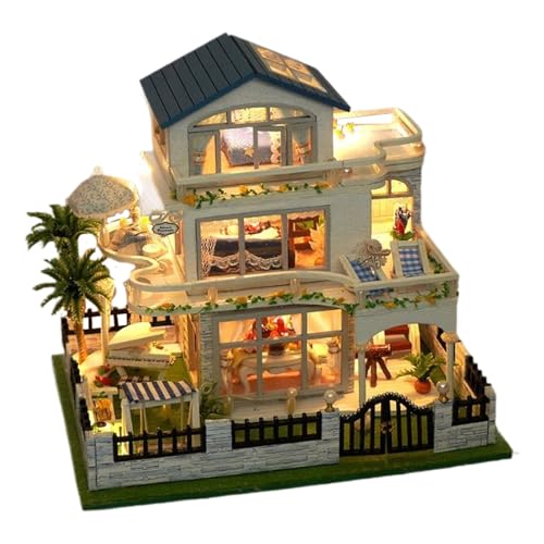 Besreey Miniatur Haus Bausatz | 3D Holz Miniatur Haus Bausatz Mit LED-Beleuchtung Für Jugendliche - Zimmerschmuck Rollenspiel Spielzeug Für Familie Kinder Jugendliche Mädchen Erwachsene Besreey Miniatur Haus Bausatz | 3D Holz Miniatur Haus Bausatz Mit LED-Beleuchtung Für Jugendliche - Zimmerschmuck Rollenspiel Spielzeug Für Familie Kinder Jugendliche Mädchen Erwachsene von Besreey