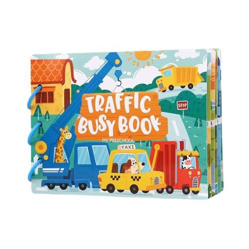 Besreey -Sinnesbuch, Beschäftigungsbuch für Kinder | -Lernspielzeug für Vorschulkinder,Reiseaktivitätsbücher, Beschäftigungsbuch für Kleinkinder, Spielzeug für Jungen, von Besreey