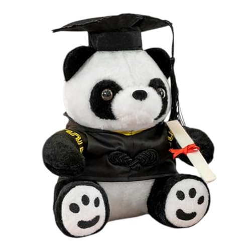 Besreey Panda Stofftiere, Abschlusspanda Bear | Panda Toys mit Stofftier -Abschluss - Kinderspielzeug weiche Puppe mit & Zertifikat, Klasse von 2025 Dekoration für Grundschule & College von Besreey