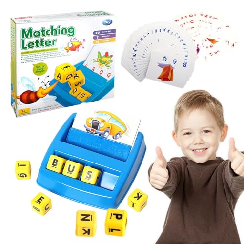 Besreey Passendes Buchstabenspiel Spielzeug für Kinder - Alphabet-Flash-Karten Passende Sichtwörter ABC-Buchstaben-Erkennungsspiel - Vorschulpädagogisches Werkzeugset für Mädchen und ab 3 Jahren von Besreey