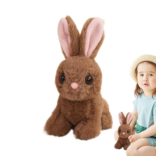 Besreey Realistischer n, ausgestopfter Kaninchen realistisch - Entzückende Sleeping Companion Puppe - Home Decor Plushie Toy, realistische Stofftierkaninchenpuppe für und Mädchen von Besreey