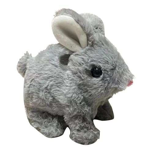 Besreey Realistisches Hasenspielzeug, Sprunghasenspielzeug - Jumping Bunny Plush Toy mit Sounds - Begleittier, lustiges interaktives Tier, elektrisches Haustier für Kinder von Besreey