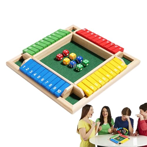 Besreey Schließen Sie die Box | Holzbrettspiel,Mathe-Brettspiele, Barspiele, Strategiespiel für Kinder und Erwachsene, Familie, Klassenzimmer, Zuhause, Party oder Kneipe, 2–4 Spieler von Besreey