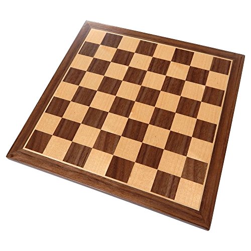 Chronos Schachbrett mit eingelegtem Walnussholz, klein, 27,9 x 27,9 cm, nur Brett von Best Chess Set