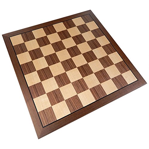 Kratos Schachbrett mit eingelegtem Walnussholz, groß, 38,1 x 38,1 cm, nur Brett von Best Chess Set