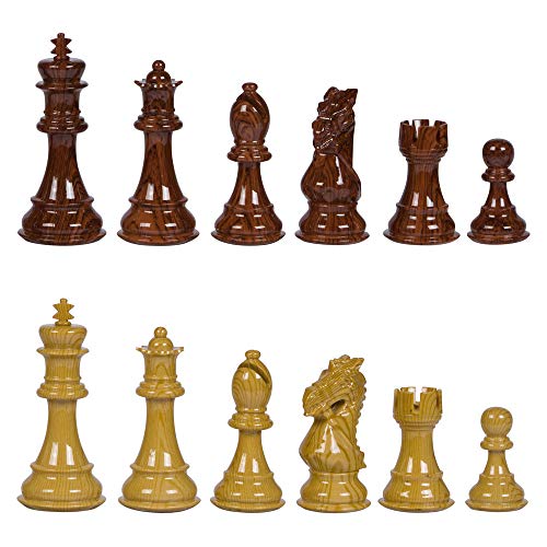 Ravilla High Polymer Weighted Chess Pieces with 3.75 Inch King and Extra Queens, Pieces Only, No Board von Best Chess Set