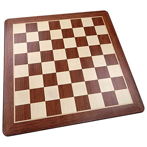 Templeton Schachbrett mit abgerundeten Ecken und eingelegtem Padauk-Holz, extra groß, 48,3 x 48,3 cm, nur Schachbrett von Best Chess Set