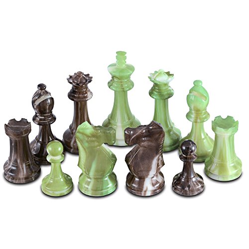 Zeus Schachfiguren aus Hochpolymer, schwer, mit 9,5 cm großem König und zusätzlichen Königinnen, nur Stücke, ohne Brett von Best Chess Set