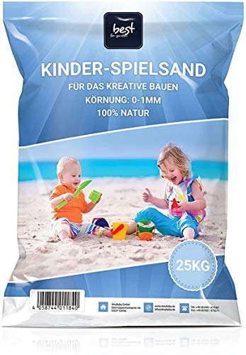 Best for Garden 25kg Spielsand Quarzsand für Sandboxen Sandkasten Dekosand TÜV geprüft TOP Qualität (50 kg) von Best For Kids