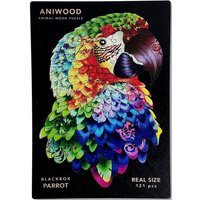 Aniwood J2314M - Animal Wood Puzzle, Blackbox Parrot M, Papagei, Holz-Puzzle, 121 Teile von BestSaller