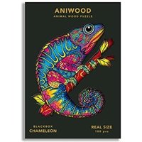 Aniwood J2322S - Animal Wood Puzzle, Blackbox Chamäleon S, Holz-Puzzle, 100 Teile von BestSaller