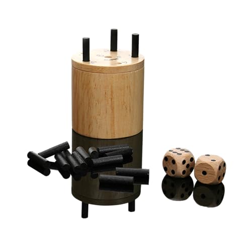 BestSaller 3030 'SUPER SIX' Holz, auch für Reise & Camping, 36 Spielstäbchen & 2 Würfel, Natur (1 Stück) von BestSaller