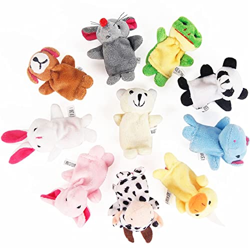 10 Stück Fingerpuppen, Baby Finger Puppet Set, Handpuppen Set Tiere, Kleiner Finger Puppet Set, Mini Stofftiere Fingerpuppen, für Geschichte Zeit Kindergeburstag Gastgeschenk Fingerpuppen (A) von Bestevery