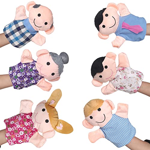 6 Stück Kleiner Finger Puppet Set, Mini Stofftiere Fingerpuppen, Fingerpuppen Baby, Finger Plüschtier Set, Niedliche Fingertiere, für Geschichte Zeit Kindergeburstag Gastgeschenk Fingerpuppen von Bestevery