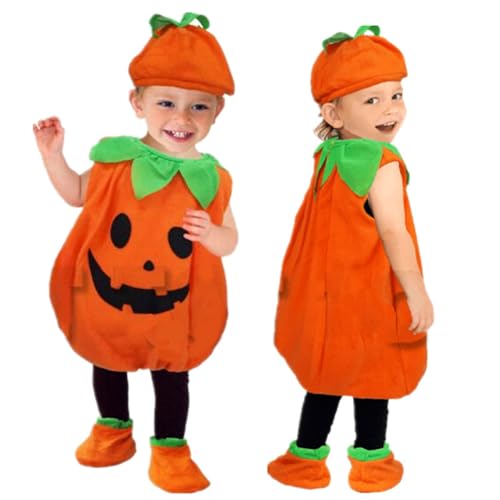Bestgift Halloween-Kostüm, niedliches Kürbis-Kostüm, Fledermaus-Kostüm, 150 cm, Orange Bestgift Halloween-Kostüm, niedliches Kürbis-Kostüm, Fledermaus-Kostüm, 150 cm, Orange von Bestgift