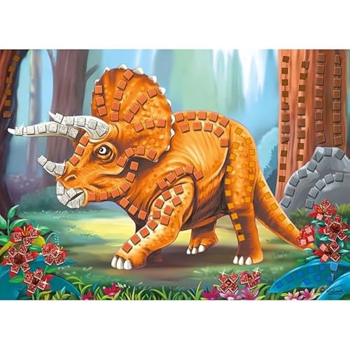 Besttoy - Glitzermosaik Bastelset - Triceratops von Besttoy