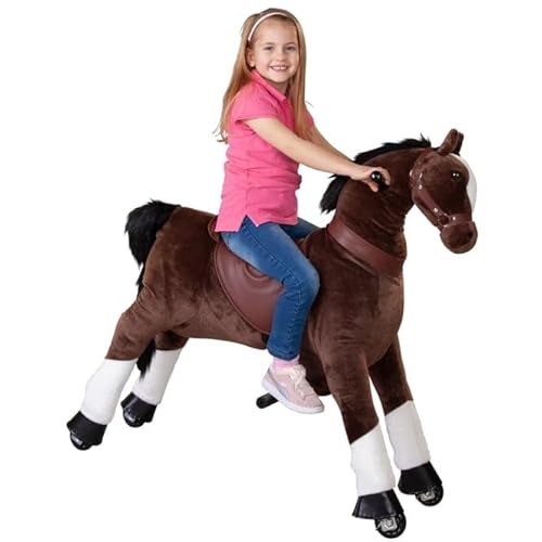 Besttoy - Plüschpferd zum Reiten mit Rollen - ca. 95 cm von Besttoy