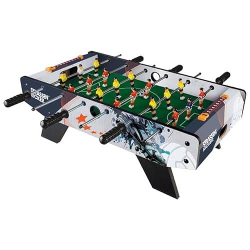 Besttoy Strassenkicker Tischkicker - Hochwertiger Holz Spieltisch für Familienspaß | Exklusiver Tischfußballspiel mit Strassenkicker Motiv | Robuster & Stilvoller Spieltisch (Maße: 69 x 37 x 24 cm) von Besttoy